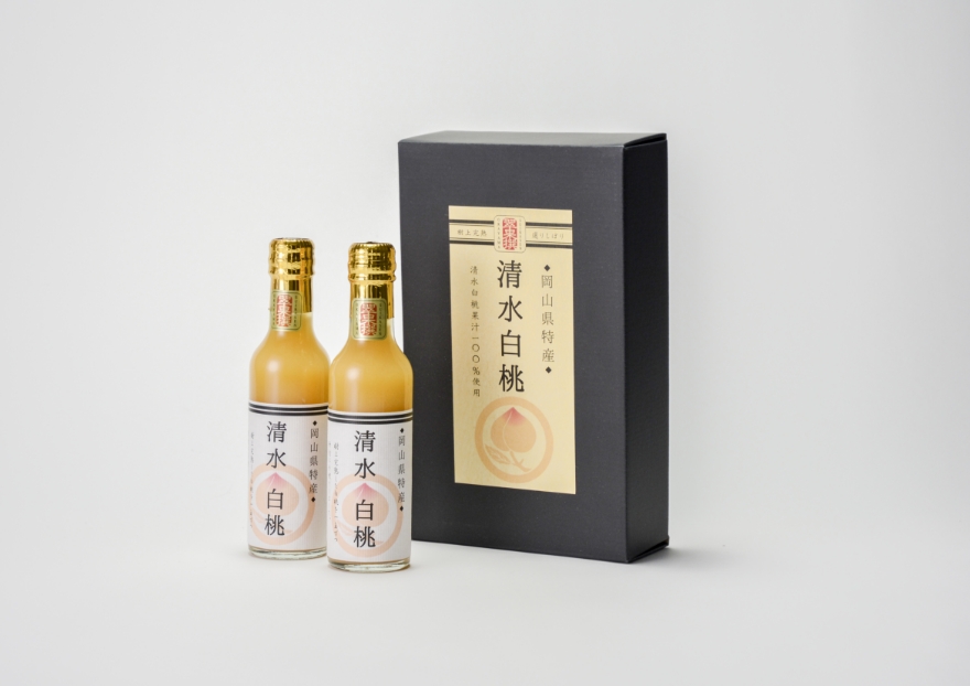 翠果撰 岡山清水白桃ドリンク 200ml×2本 化粧箱入り